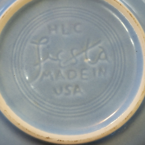 Fiesta Periwinkle 3-Piece Cup Saucer Bowl Set Retired HLC USA Pottery - Picture 4 of 8